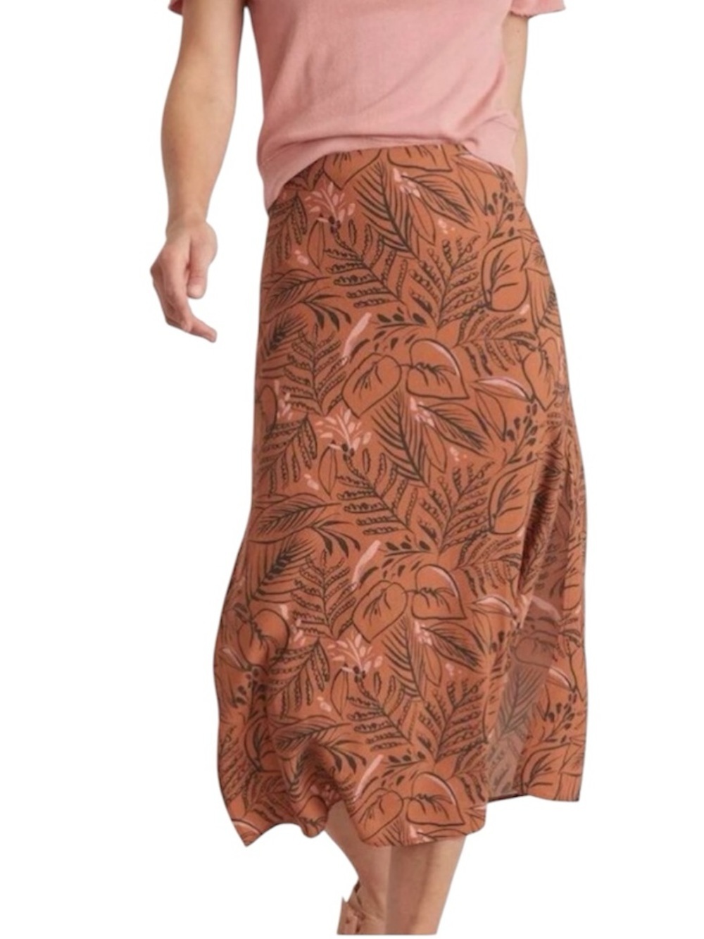 Marine Layer Ryan Midi Slip Slip Skirt Sierra Foliage